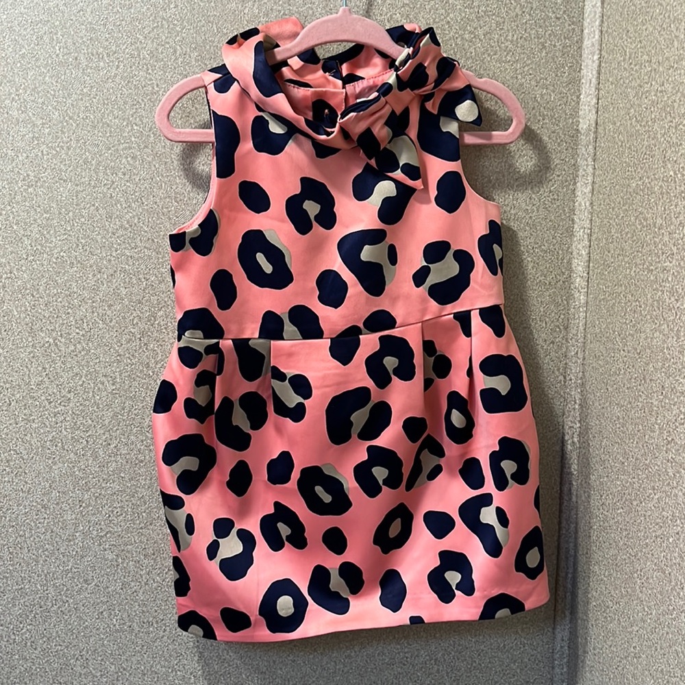 Janie and Jack pink leopard print dress